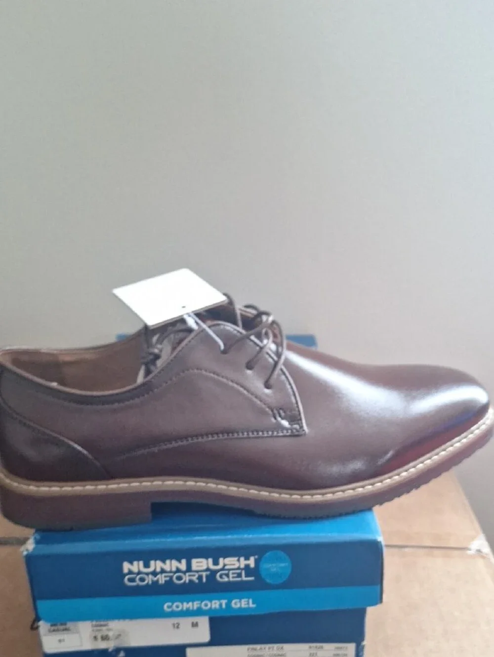 Nunn Bush Brown Leather Lace-Up Oxfords
